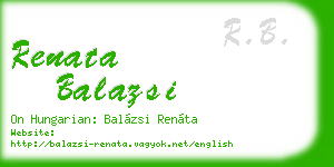 renata balazsi business card